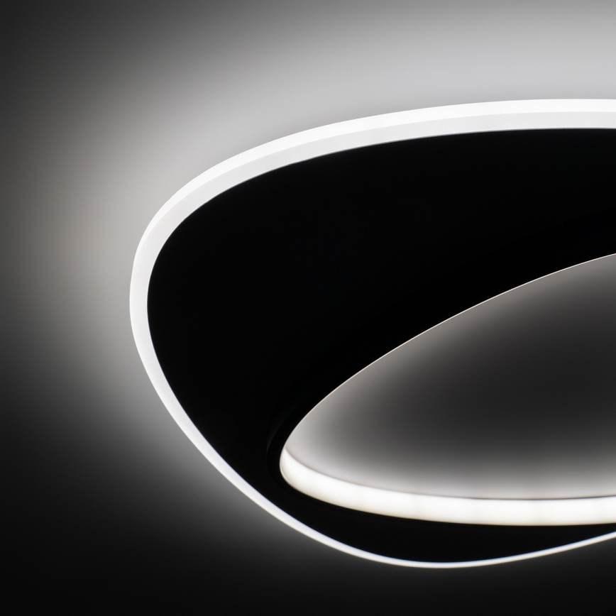 Brilagi - Dimbare LED-plafondlamp FLARE LED/70W/230V 3000-6000K 55x55 cm wit/zwart + afstandsbediening