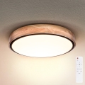 BRILAGI - LED-dimbare plafondlamp GLORIA LED/48W/230V 3000-6500K eiken Ø 40 cm + afstandsbediening