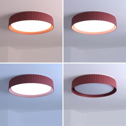 Brilagi - LED-dimbare plafondlamp LUCIA LED/48W/230V 3000-6500K Ø 41 cm rood + afstandsbediening