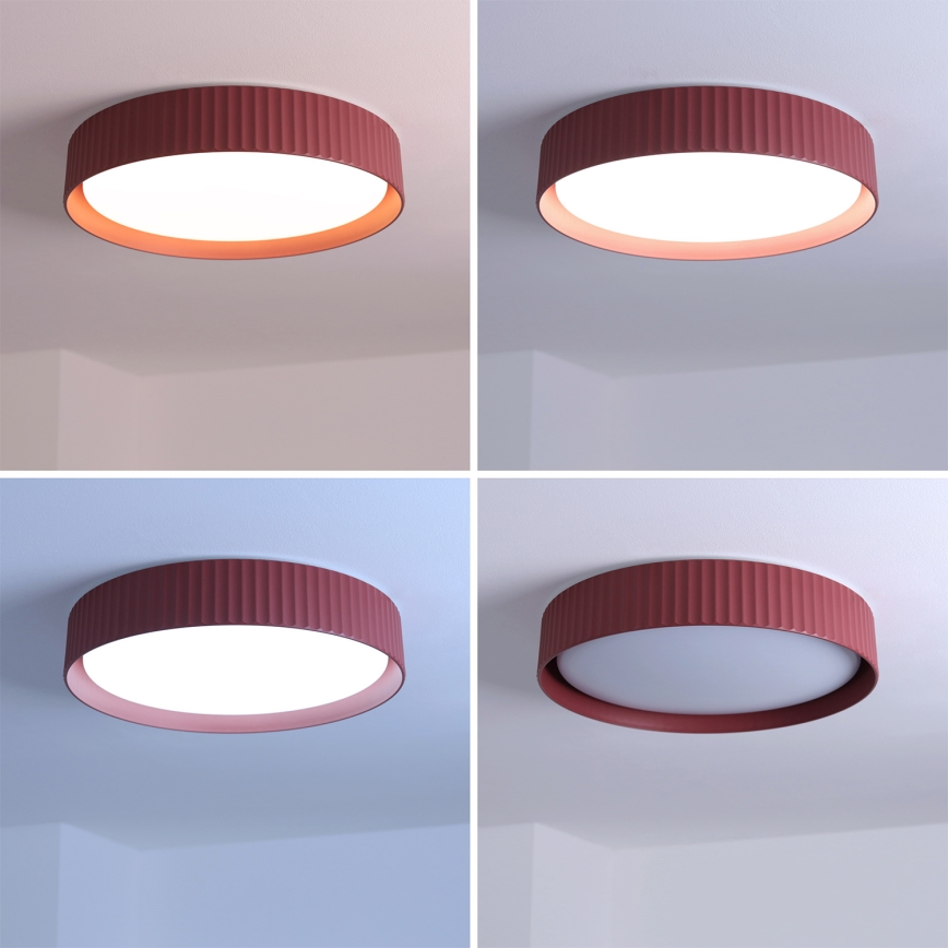 Brilagi - LED-dimbare plafondlamp LUCIA LED/48W/230V 3000-6500K Ø 41 cm rood + afstandsbediening