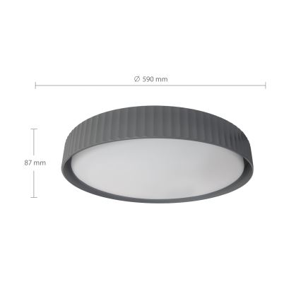 Brilagi - LED dimbare plafondlamp LUCIA LED/60W/2300V 3000-6500K Ø 59 cm grijs + afstandsbediening