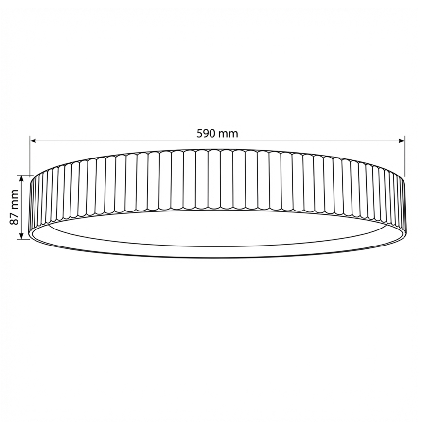 Brilagi - LED-dimbare plafondlamp LUCIA LED/60W/230V 3000-6500K Ø 59 cm grijs + afstandsbediening