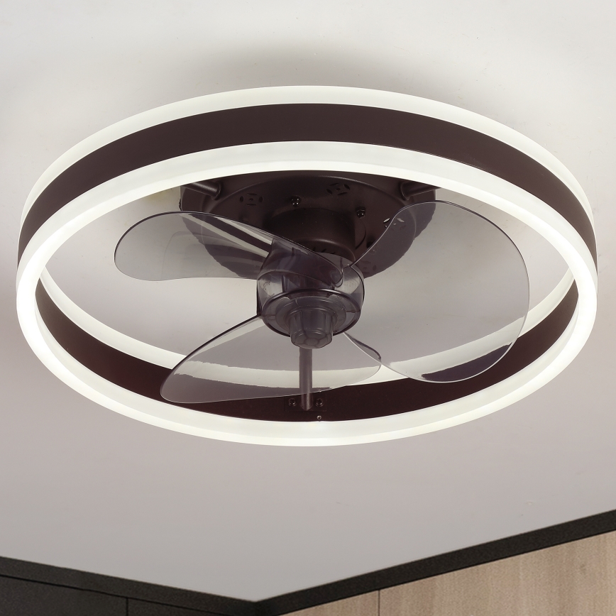 Brilagi - LED dimbare plafondlamp met ventilator LED/30W/230V 3000-6500K zwart + afstandsbediening