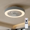 Brilagi - LED-dimbare plafondlamp met ventilator LED/38W/230V 3000-6500K 3000-6500K Ø 50 cm grijs + afstandsbediening