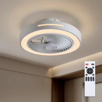 Brilagi - LED-dimbare plafondlamp met ventilator LED/38W/230V 3000-6500K Ø 46 cm wit + afstandsbediening