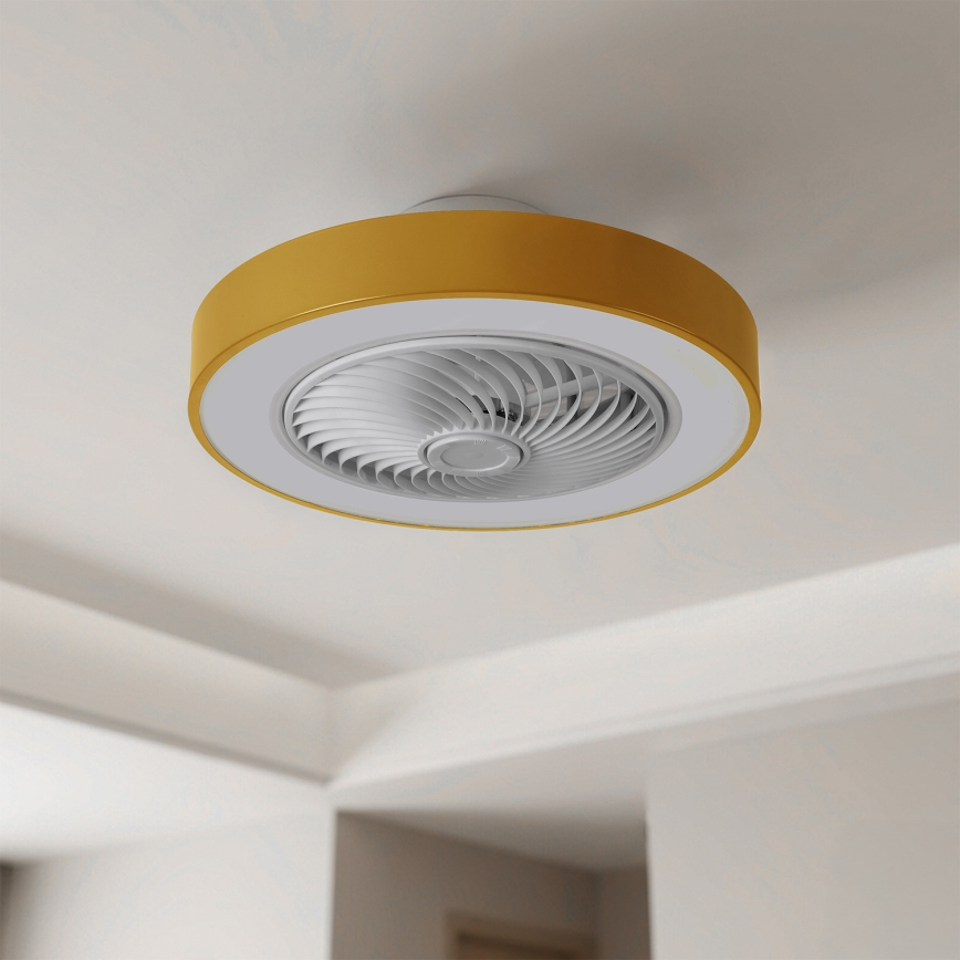 Brilagi - dimbare LED-plafondlamp met ventilator LED/38W/230V 3000-6500K Ø 50 cm goudkleurig + afstandsbediening