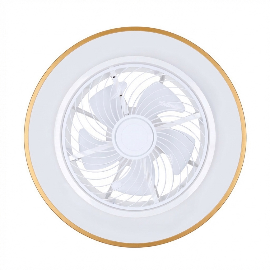 Brilagi - dimbare LED-plafondlamp met ventilator LED/38W/230V 3000-6500K Ø 50 cm goudkleurig + afstandsbediening