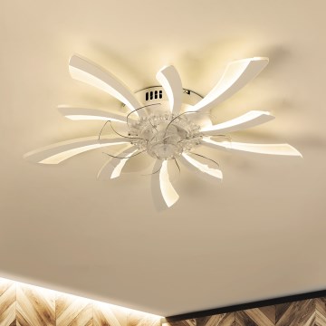 Brilagi - LED Dimbare plafondlamp met ventilator LED/50W/230V 3000-6500K wit + afstandsbediening