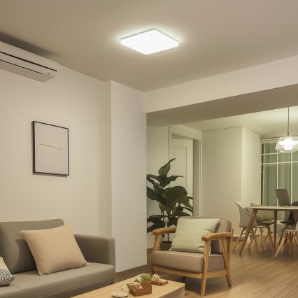 Brilagi - LED-dimbare plafondlamp MILKY WAY 24W/230V 3000–6500K 37×37 cm + afstandsbediening