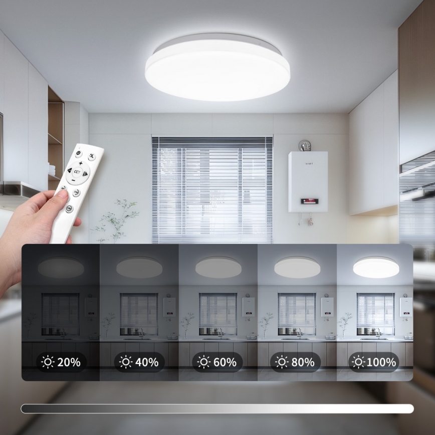 Brilagi - LED-dimbare plafondlamp MILKY WAY LED/24W/230V 3000-6500K Ø 38 cm + afstandsbediening