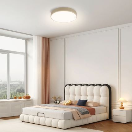 Brilagi - LED Dimbare plafondlamp POOL LED/36W/230V 3000-6000K Ø 30 cm beige + afstandsbediening