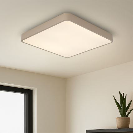 Brilagi - LED dimbare plafondlamp POOL LED/48W/230V 3000-6000K 50x50 cm beige + afstandsbediening