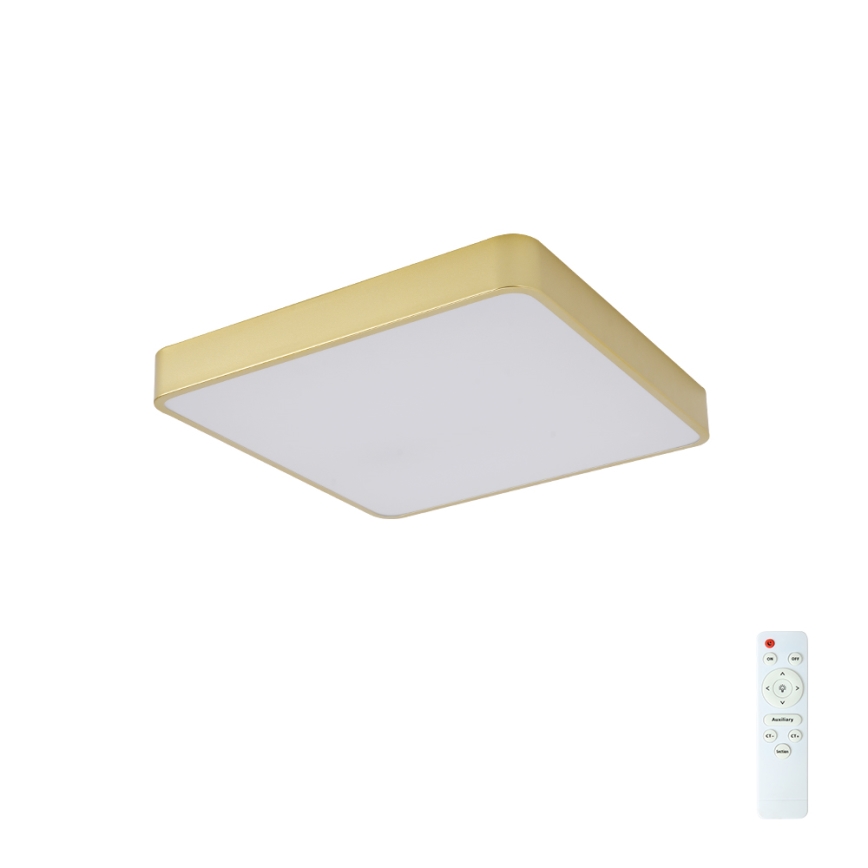 Brilagi - LED-dimbare plafondlamp POOL LED/48W/230V 3000-6000K 50x50 cm gouden + afstandsbediening