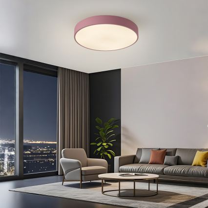 Brilagi - Dimbare LED-plafondlamp POOL LED/60W/230V 3000-6000K Ø 50 cm roze + afstandsbediening