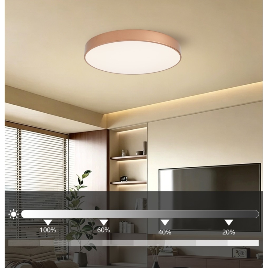 BRILAGI - dimbare LED-plafondlamp POOL LED/60W/230V 3000-6000K Ø 60 cm koperkleurig + met afstandsbediening