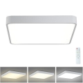 Brilagi - LED dimbare plafondlamp POOL SQUARE LED/36W/230V 3000-6000K 40x40 cm wit + afstandsbediening