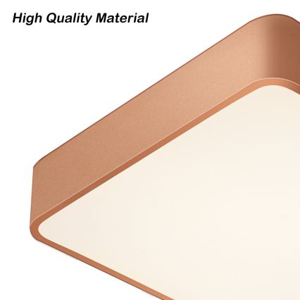 BRILAGI - Dimbare LED plafondlamp POOL SQUARE LED/48W/230V 3000-6000K 50x50 cm bronskleurig + inclusief afstandsbediening