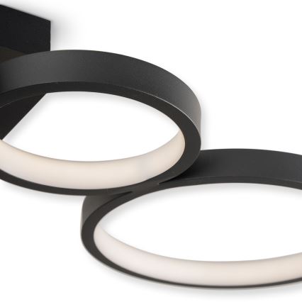 Brilagi - LED dimbare plafondlamp RINGO LED/34W/230V 3000-6000K 28x84 cm zwart + afstandsbediening