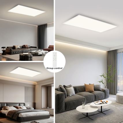 Brilagi - LED dimbare plafondlamp SLIMFRAME LED/80W/230V 120x60 cm 3000-6000K wit + afstandsbediening