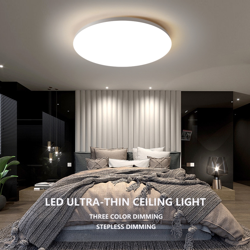 Brilagi - Dimbare LED-plafondlamp SMART LED/24W/230V Ø 38 cm 3000-6000K Wi-Fi Tuya Beacon + afstandsbediening
