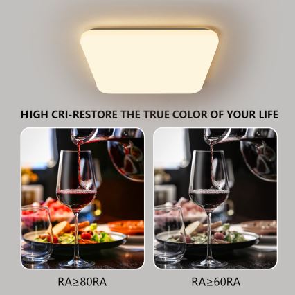 Brilagi - LED dimbare plafondlamp SMART LED/28W/230V 2700-6500K Wi-Fi Tuya + afstandsbediening