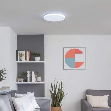 Brilagi - Dimbare LED plafondlamp SMART STARS LED/24W/230V Ø 38 cm 3000-6000K Wi-Fi Tuya Beacon + afstandsbediening