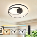BRILAGI - LED-dimbare plafondlamp TWISTER LED/48W/230V 3000-6000K Ø 50 cm zwart + afstandsbediening