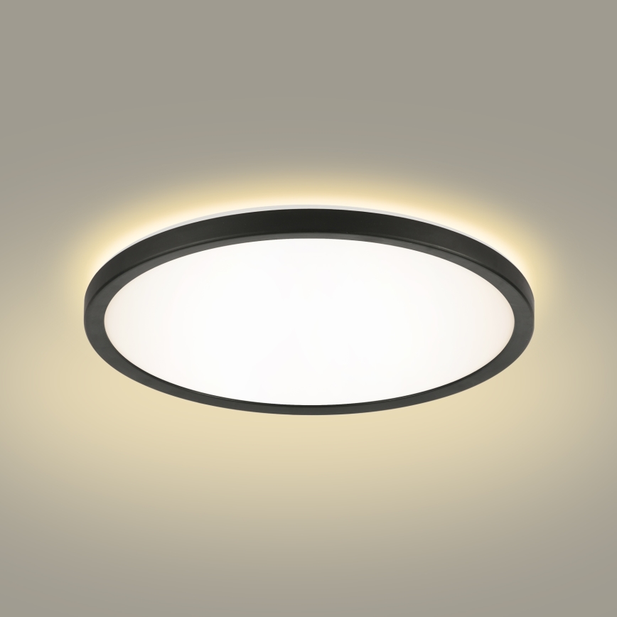 Brilagi - LED dimbare plafondlamp ULTRA SLIM LED/18W/230V 2700-6500K Ø 30 cm zwart + afstandsbediening