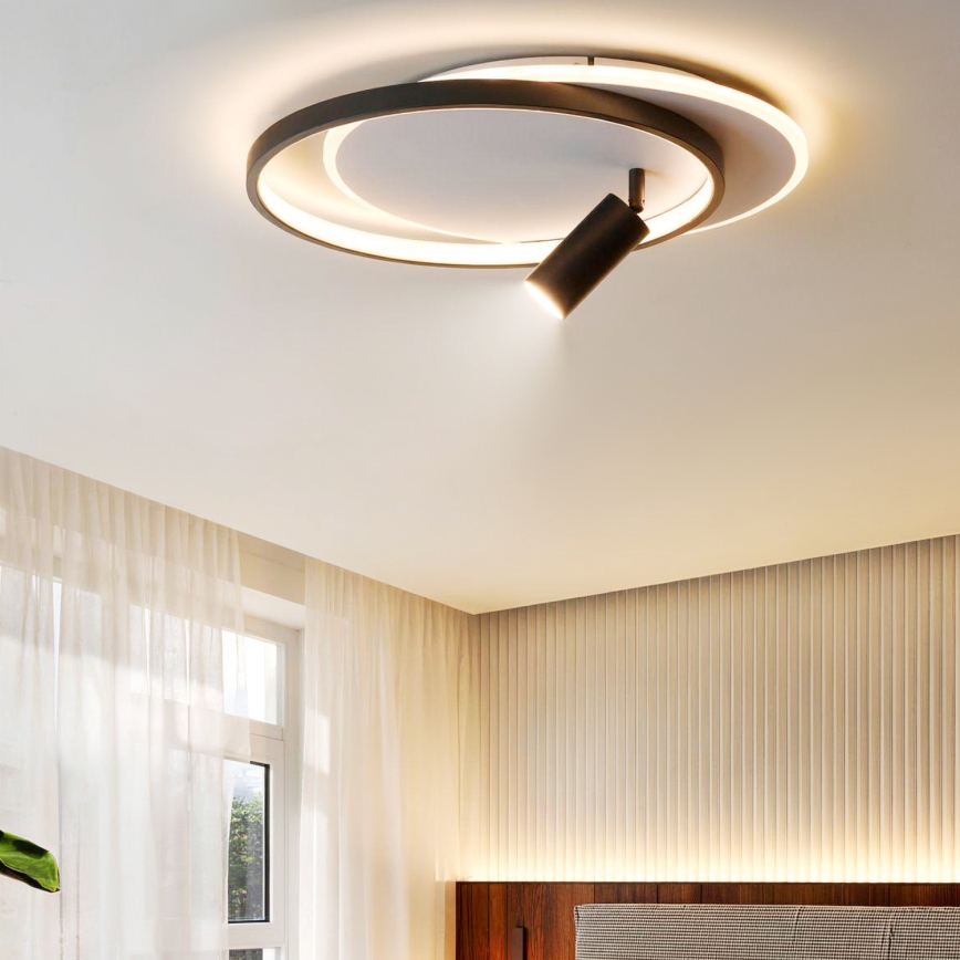 Brilagi - Dimbare LED-plafonnière UNITY LED/48W/230V + 1xGU10/3W 3000-6000K 39x45 cm wit/zwart + afstandsbediening