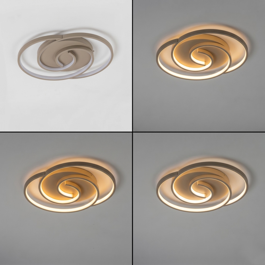 BRILAGI - Dimbare LED-plafondlamp VELO LED/70W/230V 3000-6500K 38x47,8 cm beige + afstandsbediening
