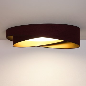 BRILAGI - LED dimbare plafondlamp VELVET TWIST LED/36W/230V 3000-6000K Ø 65 cm Wi-Fi Tuya Beacon bordeaux/goud + afstandsbediening