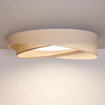 BRILAGI - LED Dimbare plafondlamp VELVET TWIST LED/36W/230V 3000-6000K Ø 65 cm Wi-Fi Tuya Beacon crème/beige + afstandsbediening