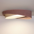 BRILAGI - LED Dimbare plafondlamp VELVET TWIST LED/36W/230V 3000-6000K Ø 65 cm Wi-Fi Tuya Beacon roze/crème + afstandsbediening