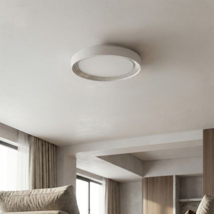 Brilagi - LED dimbare plafondlamp WALDO LED/48W/230V 3000-6500K Ø 40 cm wit/zilver + afstandsbediening
