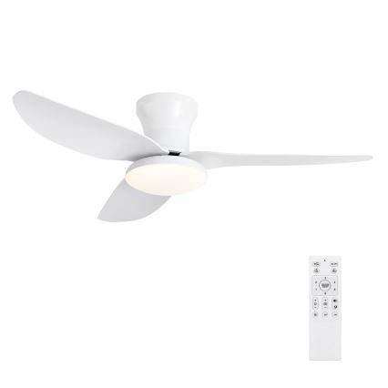Brilagi - LED dimbare plafondventilator LED/30W/230V 3000-6500K wit + afstandsbediening
