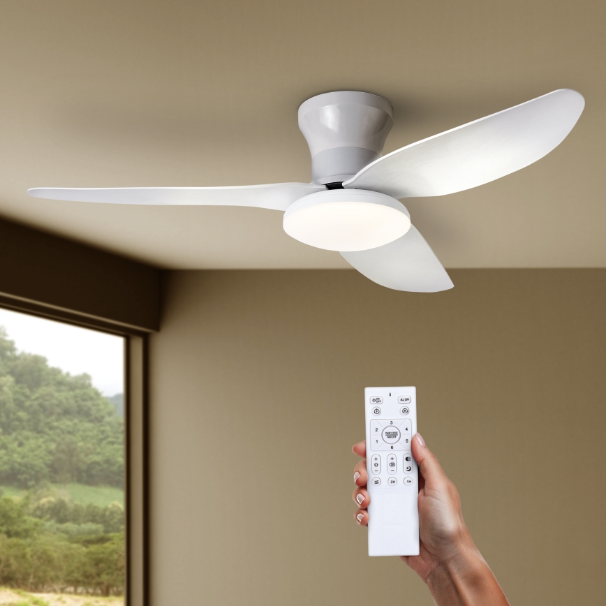 Brilagi - LED dimbare plafondventilator LED/30W/230V 3000-6500K wit + afstandsbediening