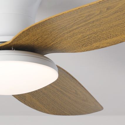 Brilagi - LED dimbare plafondventilator LED/30W/230V 3000-6500K wit/bruin + afstandsbediening