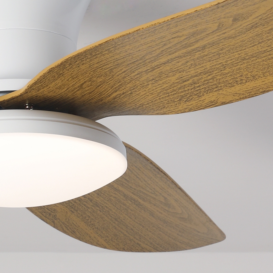 Brilagi - LED dimbare plafondventilator LED/30W/230V 3000-6500K wit/bruin + afstandsbediening