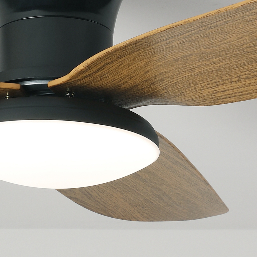 Brilagi - LED dimbare plafondventilator LED/30W/230V 3000-6500K zwart/bruin + afstandsbediening