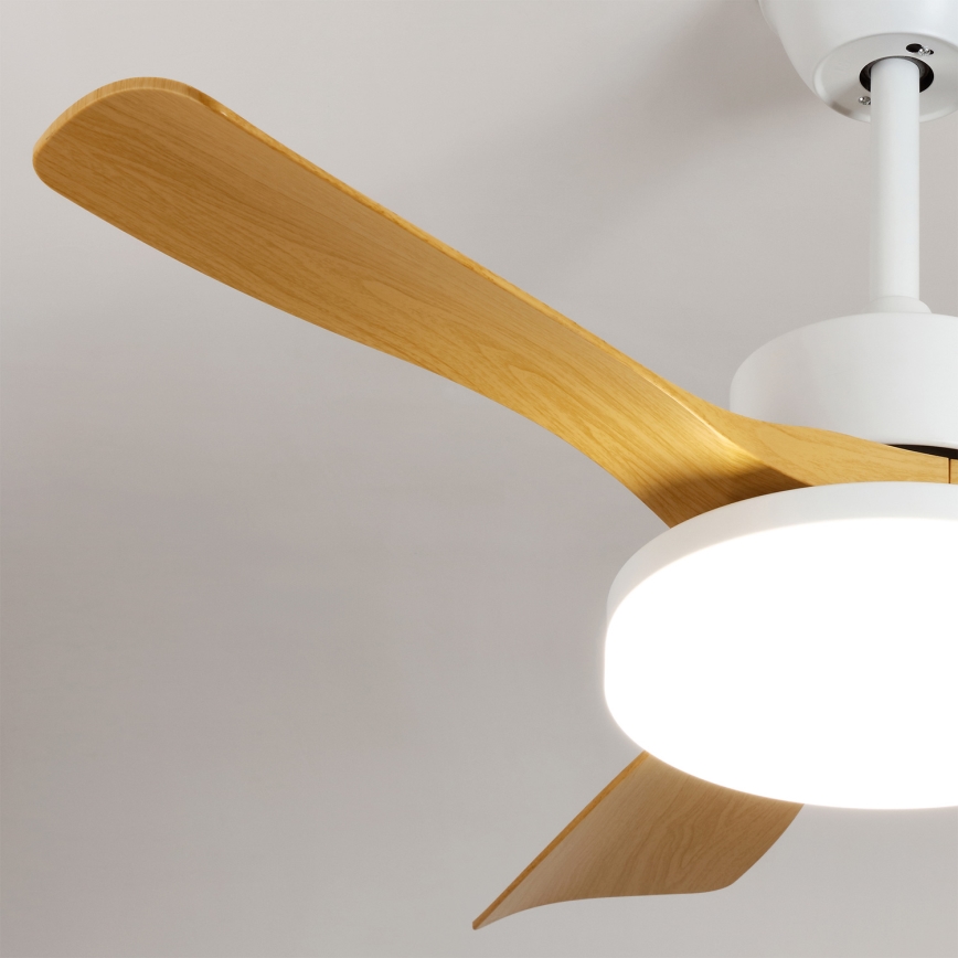 Brilagi - Dimbare LED-plafondventilator 34W/230V 3000–6500K Ø106 cm wit/bruin + afstandsbediening