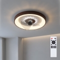 BRILAGI - LED dimbare plafondventilator LED/34W/230V 3000-6500K Ø 46 cm bruin + afstandsbediening