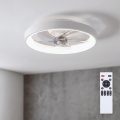 Brilagi - LED-dimbare plafondventilator LED/34W/230V Ø 50 cm wit + afstandsbediening