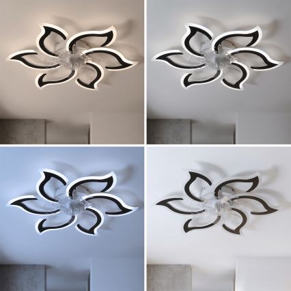 Brilagi - Dimbare LED-plafondventilator LED/34W/230V 3000-6500K Ø 83 cm zwart + afstandsbediening