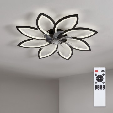 Brilagi - LED-dimbare plafondventilator LED/43W/230V Ø 90 cm zwart + afstandsbediening