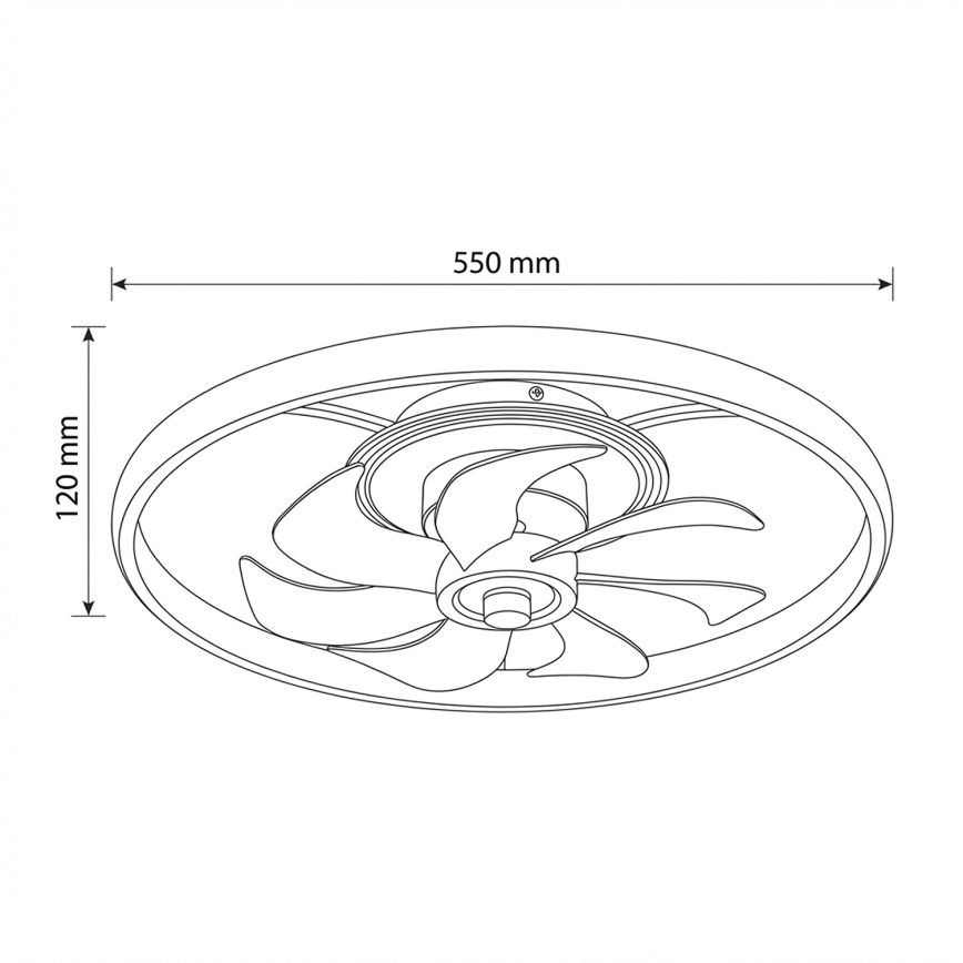 Brilagi - LED Dimbare plafondventilator LED/66W/230V 55 cm wit/goud + afstandsbediening