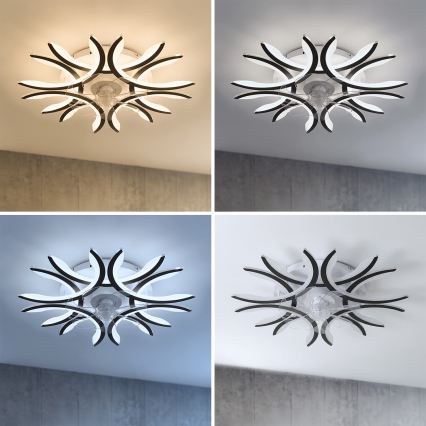 Brilagi - dimbare LED-plafondventilator LED/70W/230V 3000–6500K Ø 76 cm zwart + afstandsbediening