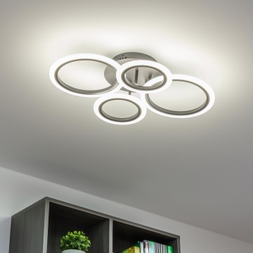 Brilagi - LED-dimbare plafonnière ORBITS LED/50W/230V 3000-6500K zwart + afstandsbediening