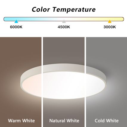 Brilagi - LED dimbare plafondlamp POOL SMART LED/60W/230V 3000-6000K 50 cm + afstandsbediening wit
