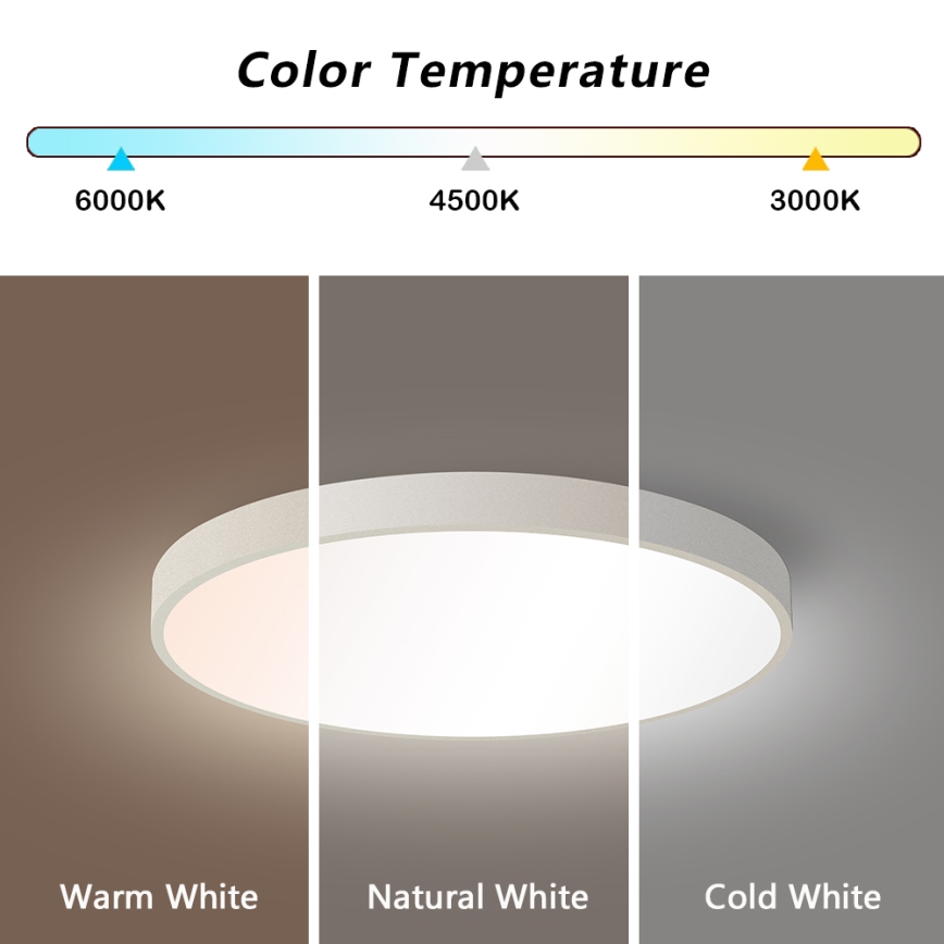 Brilagi - LED dimbare plafondlamp POOL SMART LED/60W/230V 3000-6000K 50 cm + afstandsbediening wit