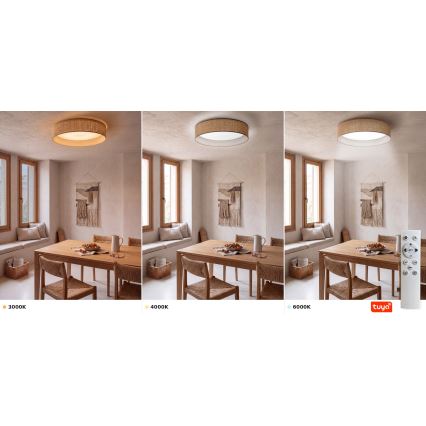 Brilagi - Dimbare LED-plafondlamp VELVET SMARTIX STARS LED/36W/230V 3000-6000K Ø 55 cm beige Wi-Fi Tuya Beacon + afstandsbediening